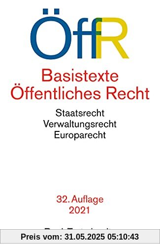 Basistexte Öffentliches Recht: Rechtsstand: 1. August 2021 (Beck-Texte im dtv)