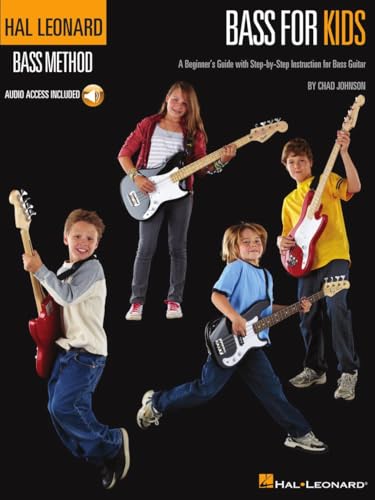 Bass For Kids (Book & Online Audio): Lehrmaterial für Bass-Gitarre (Hal Leonard Bass Method): A Beginner's Guide with Step-By-Step Instruction for Bass Guitar von Hal Leonard