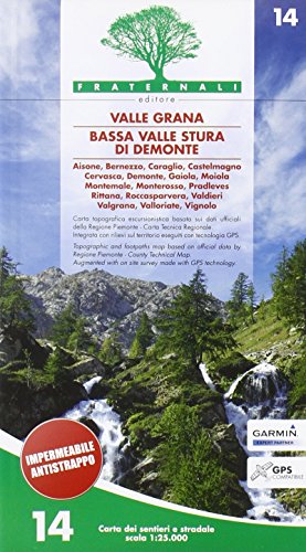 Bassa Valle Stura di Demonte - Val Grana (wandelkaart, Band 14) von Fraternali Editore