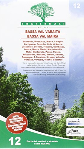 Bassa Valle Varaita - Bassa Valle Maira 1 : 25 000 (wandelkaart, Band 12)