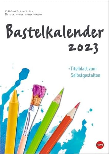 Bastelkalender 2023 weiß A4 - Fotokalender mit Titelblatt zum Selbstgestalten und Monatskalendarium - Format 21 x 29,7 cm