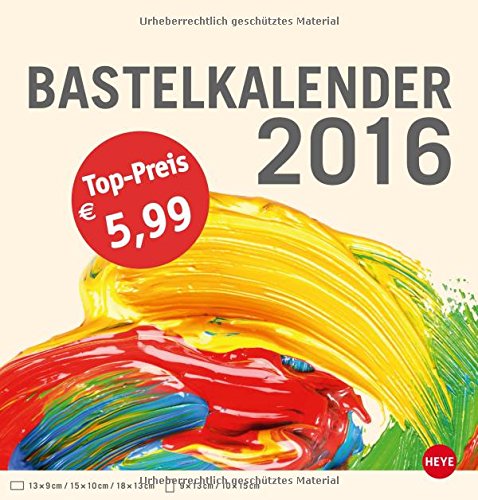 Bastelkalender mittel champagner 2016