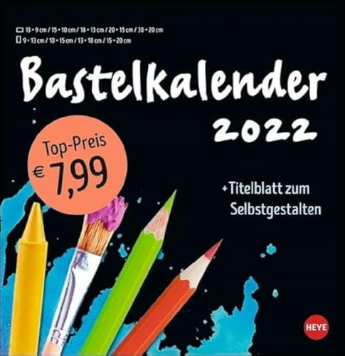 Bastelkalender schwarz groß von Heye Kalender / Heye in Athesia Kalenderverlag