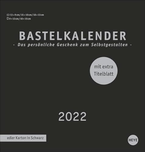 Bastelkalender schwarz mittel 2022