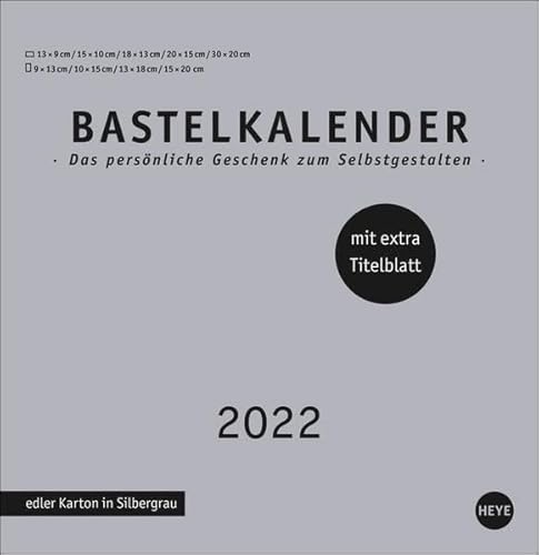 Bastelkalender silbergrau groß Premium von Heye Kalender / Heye in Athesia Kalenderverlag