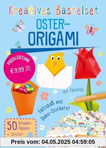 Bastelset für Kinder: Kreatives Bastelset: Oster-Origami: Bastelspaß zu Ostern mit vielen tollen Extras für Kinder ab 6 Jahren | Bastelkit mit buntem ... und Falzwerkzeug für Kinder ab 6 Jahren