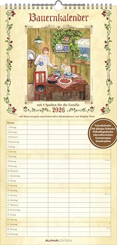 Bauernkalender Familienplaner - 4 Spalten von ALPHA EDITION