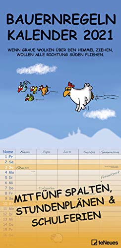 Bauernregeln 2021 Familienplaner - Familien-Timer - Termin-Planer - Kinder-Kalender - Familien-Kalender - 22x45: Familienplaner. Mit fünf Spalten, Stundenplänen & Schulferien von teNeues