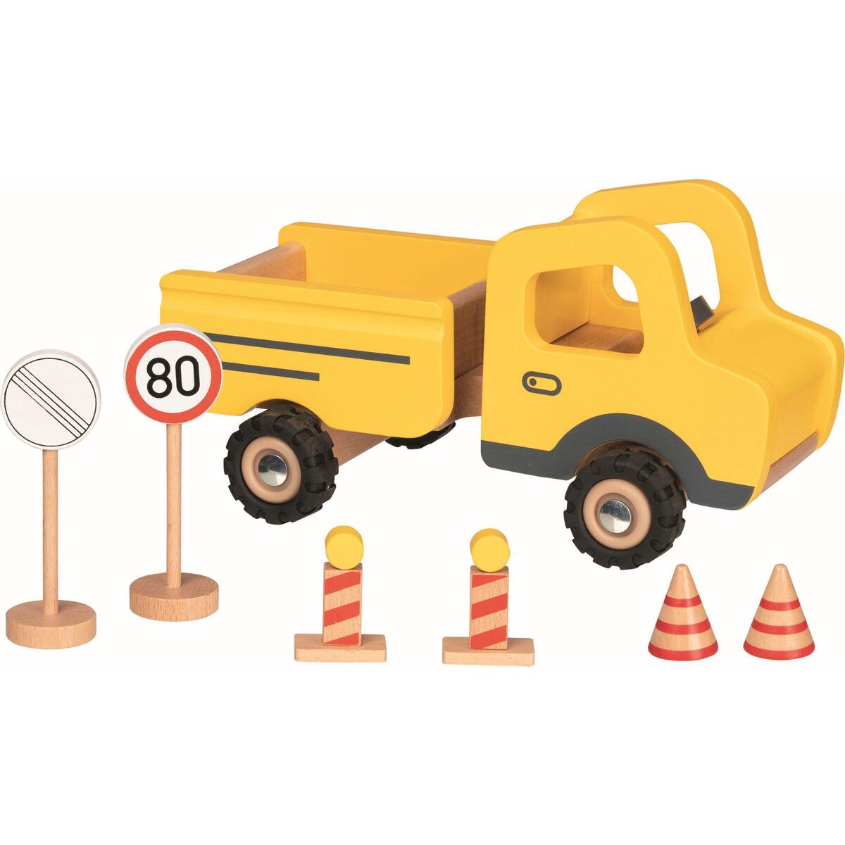 Baustellenfahrzeug mit Verkehrsschildern von Gollnest & Kiesel GmbH &