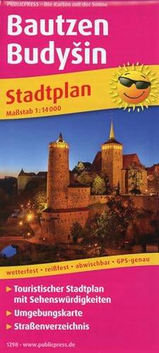 Bautzen, Budyšin: Touristischer Stadtplan mit Sehenswürdigkeiten und Straßenverzeichnis. 1 : 14 000 (Stadtplan: SP) von Publicpress