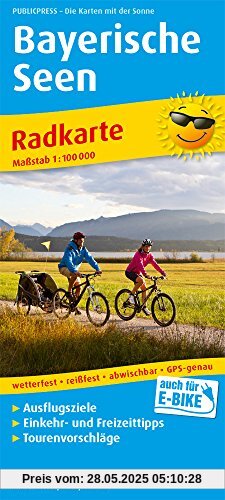 Bayerische Seen: Radkarte mit Ausflugszielen, Einkehr- & Freizeittipps, wetterfest, reissfest, abwischbar, GPS-genau. 1:100000 (Radkarte/RK)