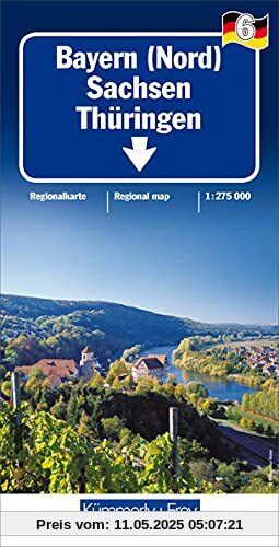 Bayern Nord Sachsen Nr. 6 1:275 000: Regionalkarte Deutschland 1:275 000 (Kümmerly+Frey Regionalkarten)