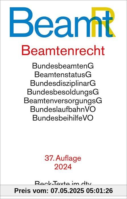 Beamtenrecht: Rechtsstand: 1. Januar 2024 (Beck-Texte im dtv)