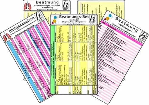 Beatmungs-Karten-Set für Kinder, Säuglinge, Früh- & Neugeborene - Medizinische Taschen-Karte: Beatmungs-Karten-Set (5er-Set) bestehend aus unseren ... - Fehlermeldungen, Ursachen & Neugeborene von Hawelka, Verlag