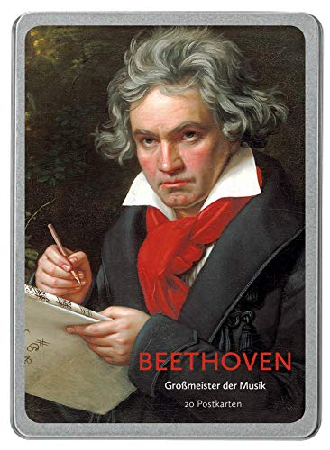 Beethoven: Großmeister der Musik, 20 Postkarten gedruckt auf Apfelpapier in einer hochwertigen Dose.