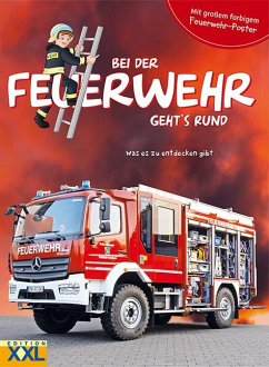 Bei der Feuerwehr geht's rund - mit großem farbigem Feuerwehr-Poster von Edition XXL
