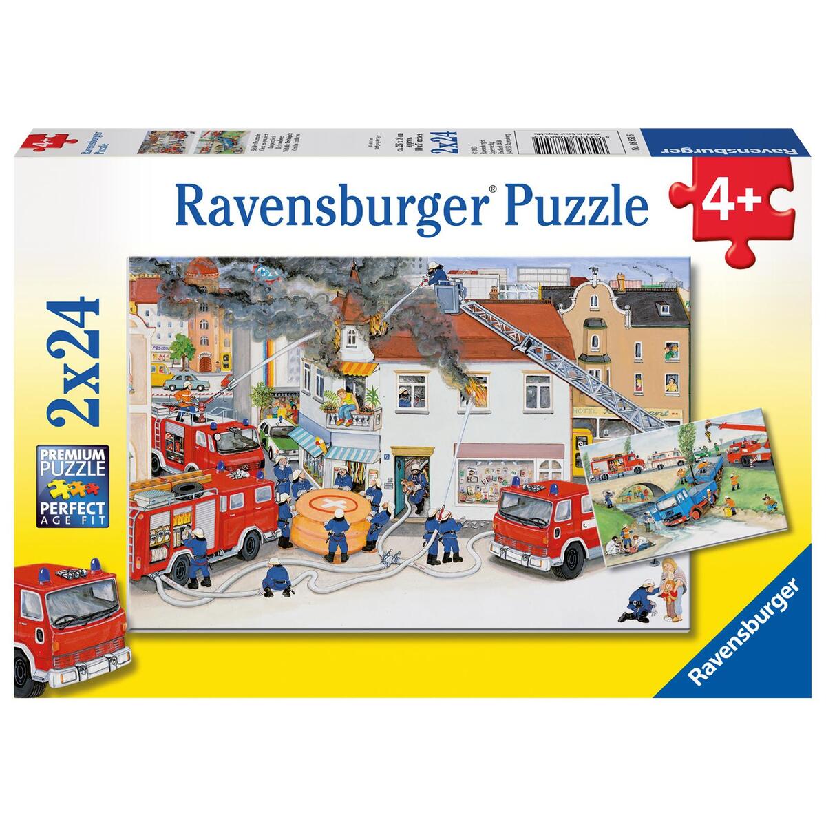 Bei der Feuerwehr. Puzzle 2 x 24 Teile von Ravensburger Spieleverlag