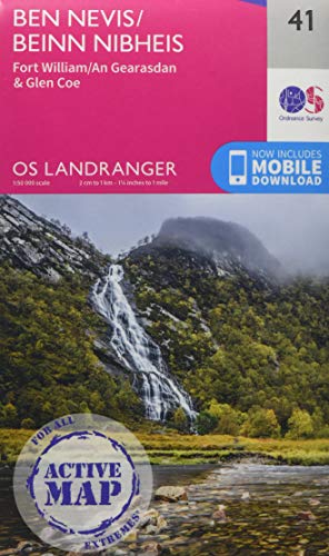 Ben Nevis: Fort William & Glen Coe (OS Landranger Active Map, Band 41)