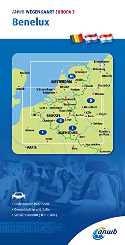 Benelux road map (3) (Wegenkaart, Band 3) von ANWB BV, Netherlands