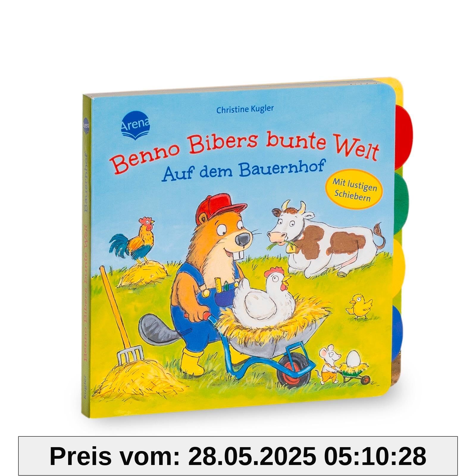 Benno Bibers bunte Welt. Auf dem Bauernhof: Pappbilderbuch ab 18 Monaten mit Verwandelschiebern und Register