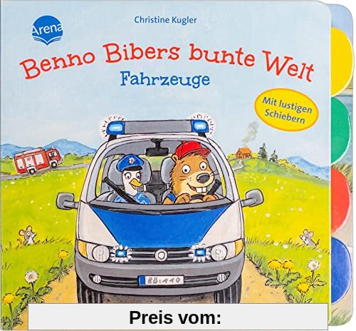 Benno Bibers bunte Welt. Fahrzeuge: Pappbilderbuch ab 18 Monaten mit Verwandelschiebern und Register