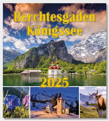 Berchtesgaden Königssee Postkartenkalender 2025: mit Mondphasen und allen Motive als Postkarte mit Schnittkontur von Plenk Media und Verlag