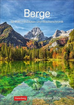 Berge Wochenplaner 2025 - 53 Blatt mit Zitaten und Wochenchronik von Harenberg