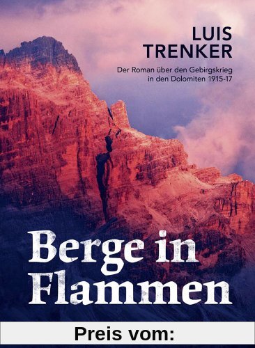 Berge in Flammen: Der Roman über den Gebirgskrieg in den Dolomiten 1915-17