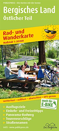 Bergisches Land, Östlicher Teil: Rad- und Wanderkarte mit Ausflugszielen, Einkehr- & Freizeittipps, wetterfest, reissfest, abwischbar, GPS-genau. 1:50000 (Rad- und Wanderkarte: RuWK) von Publicpress