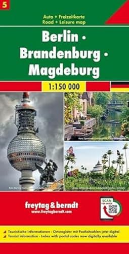 Berlin - Brandenburg - Magdeburg, Autokarte 1:150.000, Blatt 5 (freytag & berndt Auto + Freizeitkarten)