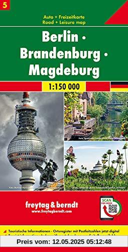 Berlin - Brandenburg - Magdeburg, Autokarte 1:150.000, Blatt 5 (freytag & berndt Auto + Freizeitkarten)