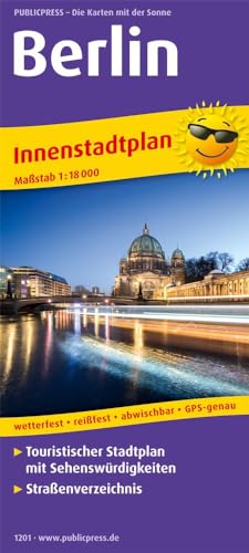 Berlin: Touristischer Innenstadtplan mit Sehenswürdigkeiten und Straßenverzeichnis. 1:18000 (Stadtplan: SP)