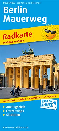 Berlin Mauerweg: Radkarte mit Ausflugszielen & Freizeittipps und Stadtplan sowie S- und U-Netz, wetterfest, reissfest, abwischbar, GPS-genau. 1:60000 (Radkarte: RK) von Publicpress