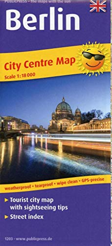 Berlin: Tourist City Centre map with sightseeing tips and Street index. 1:18000 (Stadtplan: SP)