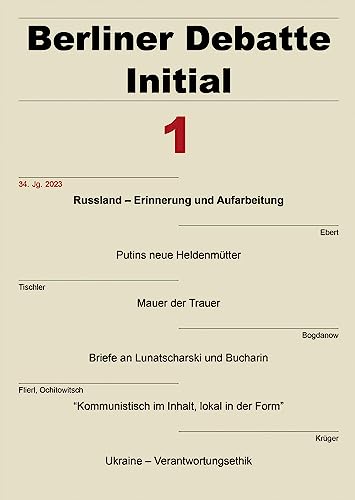 Berliner Debatte Initial 34 (2023) 1 von Franz Steiner Verlag