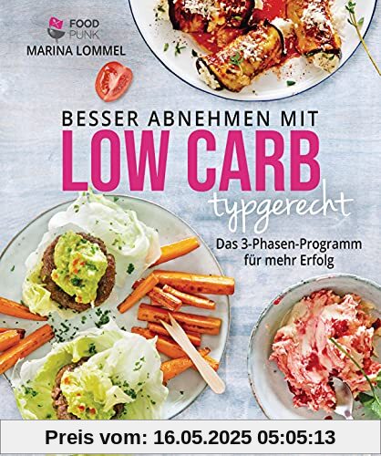 Besser abnehmen mit Low Carb typgerecht. Das Kochbuch mit 125 Rezepten, die nicht nach Diät schmecken: Das 3-Phasen-Programm für mehr Erfolg - Mit Typ-Test