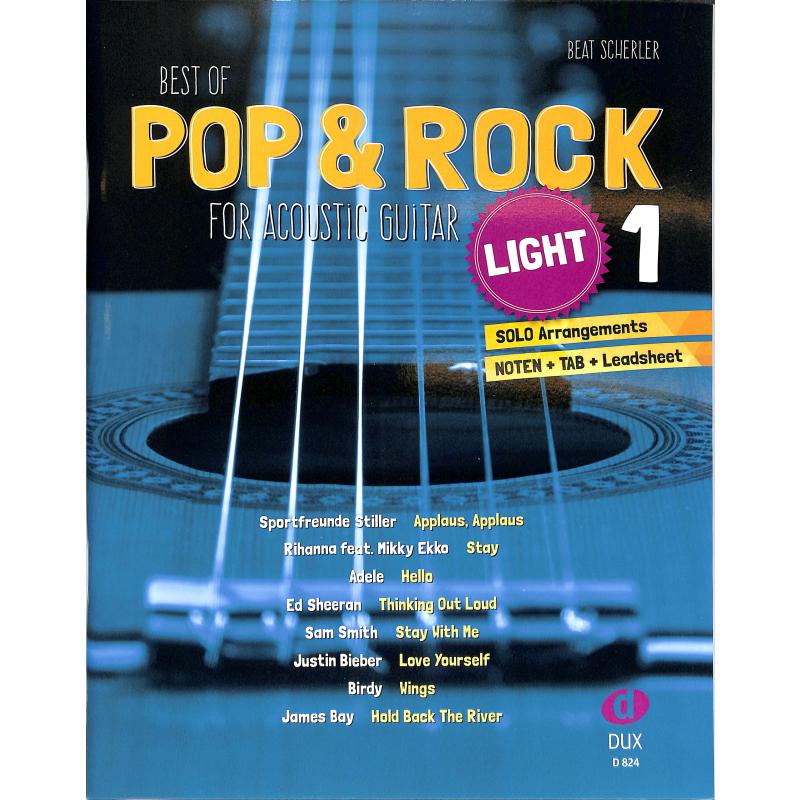 Best of Pop + Rock for acoustic guitar 1 light
