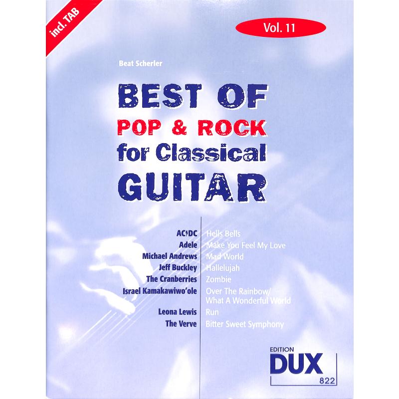 Best of Pop + Rock for classical guitar 11 Best of Pop + Rock for classical guitar 11