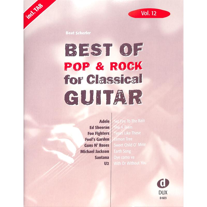 Best of Pop + Rock for classical guitar 12