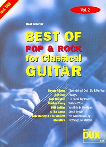 Best of Pop & Rock for Classical Guitar 2. Gitarre, Tabulatur