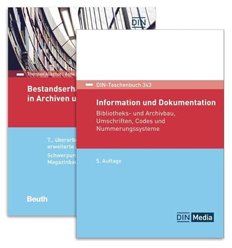 Bestandserhaltung und Dokumentation in Archiven und Bibliotheken: Paket: Normen-Handbuch "Bestandserhaltung in Archiven und Bibliotheken" und ... (DIN-Taschenbuch und Normen-Handbuch)