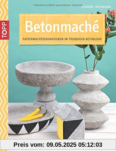 Betonmaché: Papiermachédekorationen im trendigen Betonlook