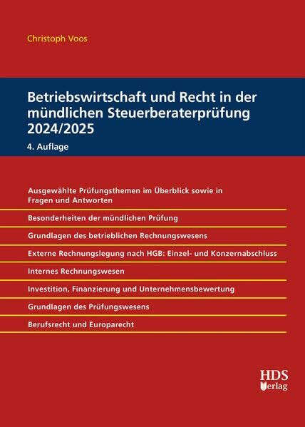 Betriebswirtschaft und Recht in der m�ndlichen Steuerberaterpr�fung 2024/2025 Betriebswirtschaft und Recht in der m�ndlichen Steuerberaterpr�fung 2024/2025