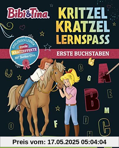 Bibi & Tina Kritzel-Kratzel-Lernspaß: Erste Buchstaben: Für Kinder ab 5 Jahren | Spielerische Schulvorbereitung. Lernübungen, Rätsel und Aufgaben mit den Freunden vom Martinshof