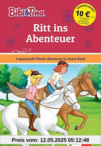 Bibi und Tina Ritt ins Abenteuer!: 4 spannende Pferde-Abenteuer in einem Band. Mit Hufeisen-Quiz. (Lesen lernen mit Bibi und Tina)