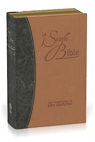 Bible NEG MacArthur souple, similicuir, tranche or duo bleu et beige von Haus der Bibel /Genfer Bibelgesellschaft