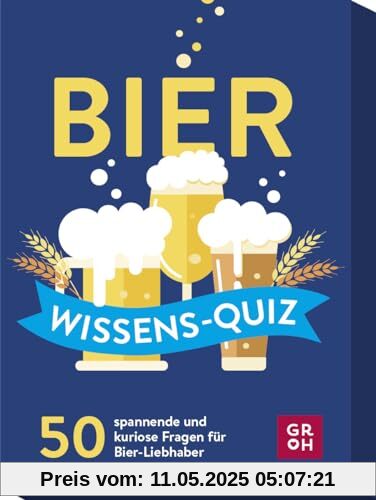 Bier Wissens-Quiz: 50 spannende und kuriose Fragen für Bier-Liebhaber | Partyspiel und originelles Geschenk für Bier-Fans | Ratequiz im Spielkartenformat Bier Wissens-Quiz: 50 spannende und kuriose Fragen für Bier-Liebhaber | Partyspiel und originelles Geschenk für Bier-Fans | Ratequiz im Spielkartenformat