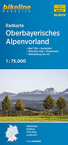 Bikeline Radkarte Oberbayerisches Alpenvorland 1 : 75 000: Isarwinkel, Werdenfelser Land, Bad Tölz, Rosenheim, GPS-tauglich mit UTM-Netz, wasserfest und reißfest Bikeline Radkarte Oberbayerisches Alpenvorland 1 : 75 000: Isarwinkel, Werdenfelser Land, Bad Tölz, Rosenheim, GPS-tauglich mit UTM-Netz, wasserfest und reißfest