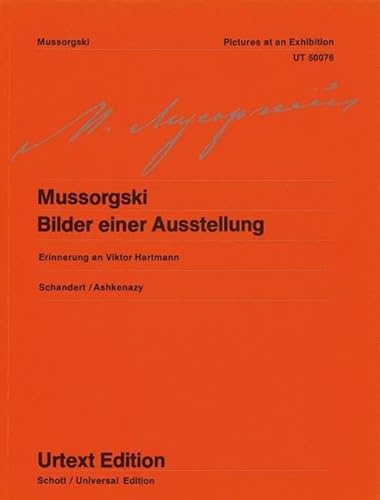 Bilder einer Ausstellung: Erinnerung an Viktor Hartmann. Nach dem Autograf. Mit farbigen Reproduktionen der Bilder von V. A. Hartmann. Klavier. (Wiener Urtext Edition)