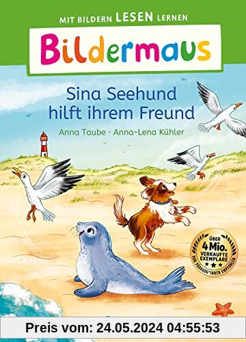 Bildermaus - Sina Seehund hilft ihrem Freund: Mit Bildern lesen lernen - Ideal für die Vorschule und Leseanfänger ab 5 Jahren - Mit Leselernschrift ABeZeh